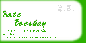 mate bocskay business card